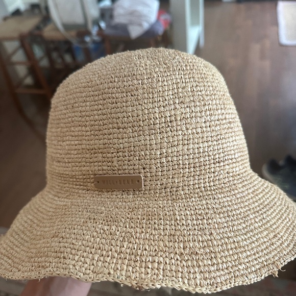 NEW Will + Bear Crushable Straw Bucket Hat Small